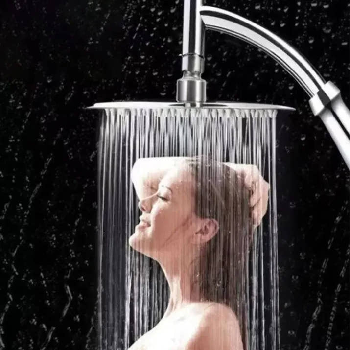 Bathroom High Pressure 6 /8 Inch Square/Round Rainfall Shower Head 360° Rotation Sprayer Hand Held Shower Head Accessories