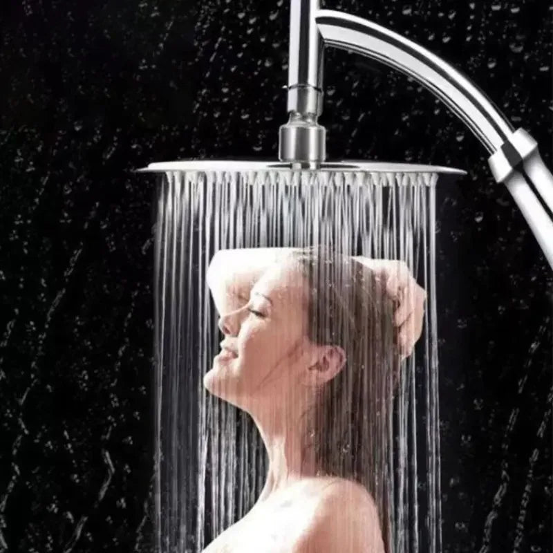 Bathroom High Pressure 6 /8 Inch Square/Round Rainfall Shower Head 360° Rotation Sprayer Hand Held Shower Head Accessories