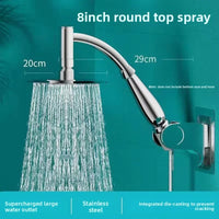Bathroom High Pressure 6 /8 Inch Square/Round Rainfall Shower Head 360° Rotation Sprayer Hand Held Shower Head Accessories