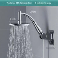 Bathroom High Pressure 6 /8 Inch Square/Round Rainfall Shower Head 360° Rotation Sprayer Hand Held Shower Head Accessories
